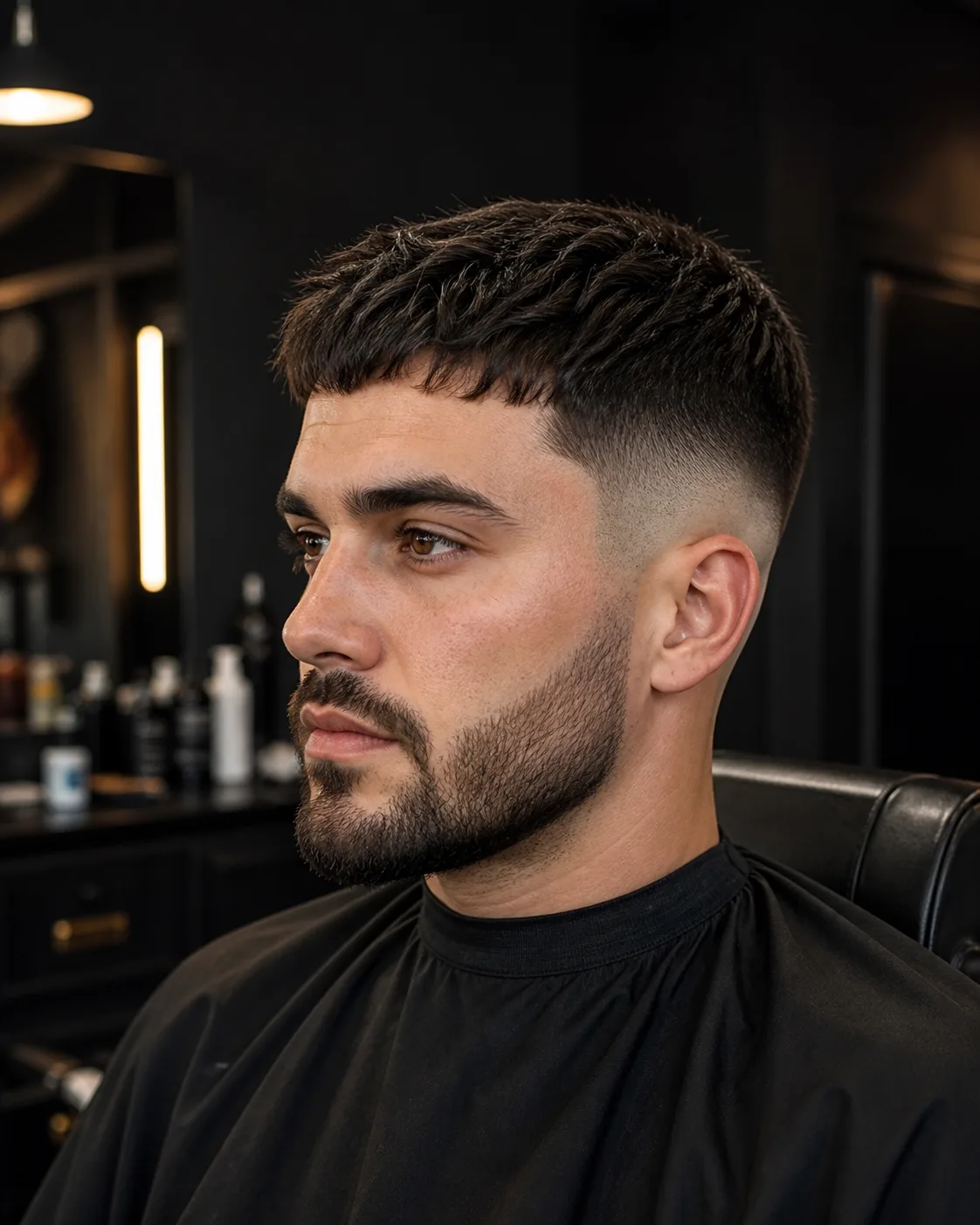 Textured crop haircut